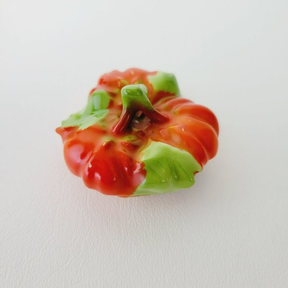 Vintage Royal Bayreuth Tomato Mustard Pot, Red & Green Kitchen Fruit Decor - Picture 5 of 12